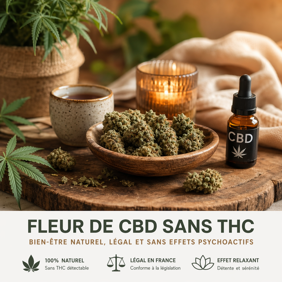 La fleur de CBD sans THC : douceur, légèreté, et liberté