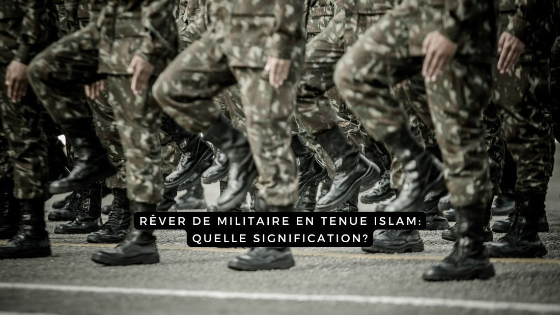 Militaires en uniforme en marche, image symbolique liée à la signification du rêve de militaire en Islam