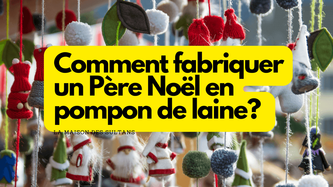 fabriquer pere noel en pompon de laine 