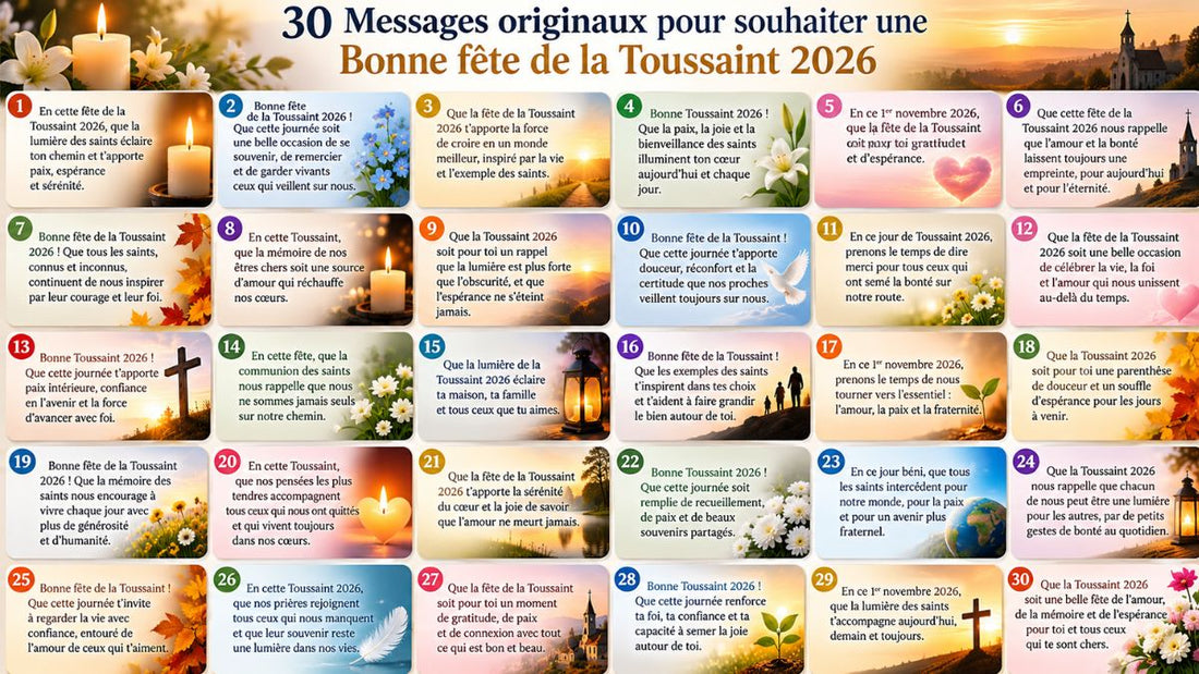messages originaux pour souhaiter une bonne fête de la Toussaint 2026