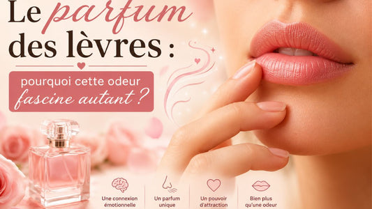 Gros plan sur des lèvres brillantes illustrant le parfum naturel des lèvres et leur pouvoir de fascination