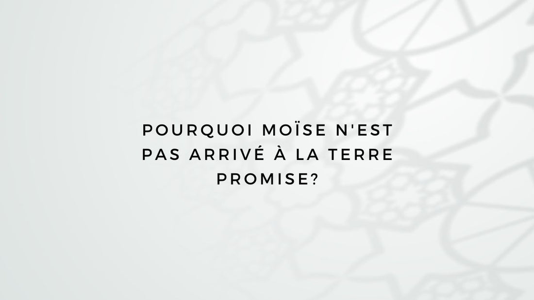 Pourquoi Moïse n'est pas arrivé à la terre promise?