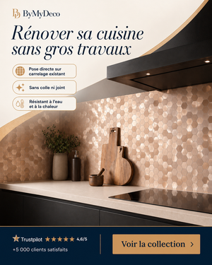 Crédence adhésive haut de gamme : ce qui change en rénovation cuisine et salle de bain en 2026
