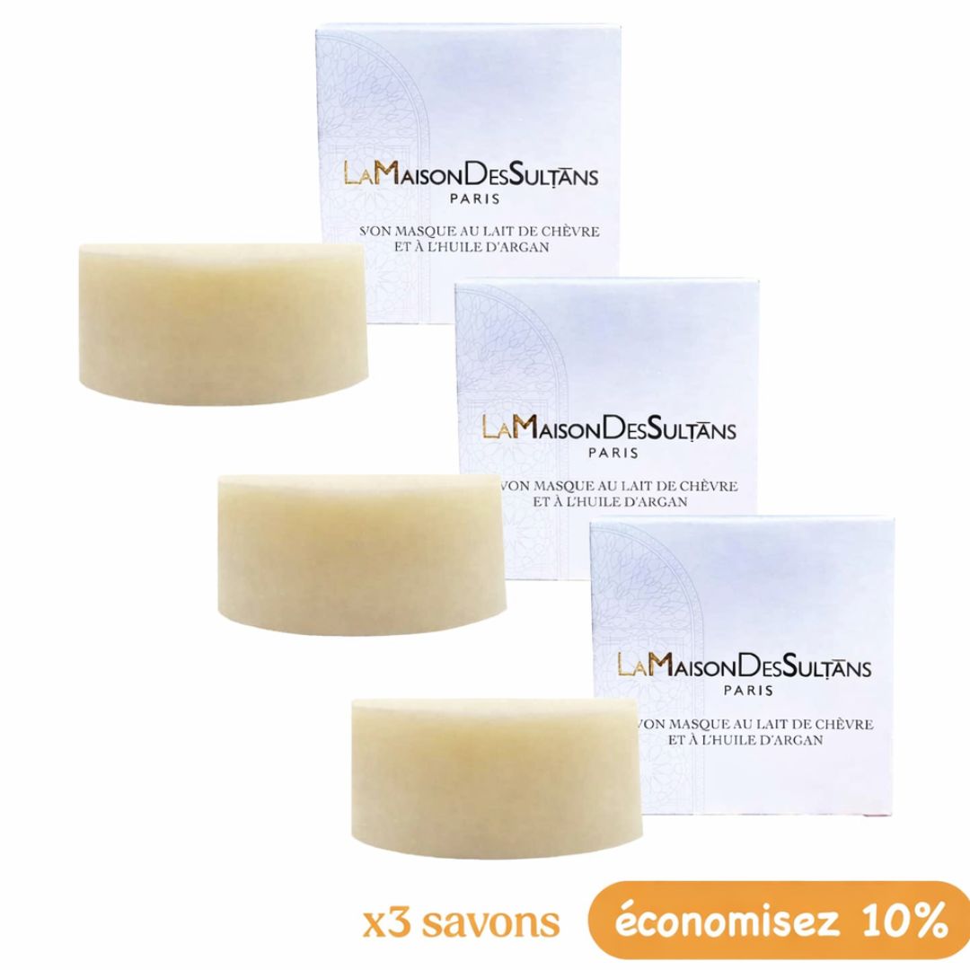 Savons au Lait de Chèvre Bio et à l'Huile d'Argan Bio 🇫🇷 Duo ou Trio